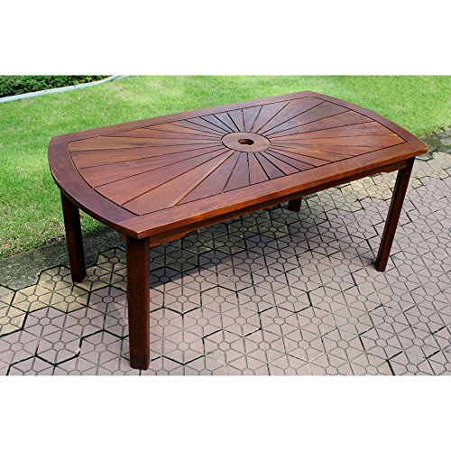International Caravan VF-4134-IC Furniture Piece Highland Acacia Sunburst Coffee Table Review