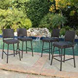 Sandy Point Wicker Outdoor Barstool (Set of 4)