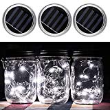 Cheap Bren SL 10 LED Fairy Light Solar Mason Jar Lid Lights Color Changing Garden Decor Lid Lights Only White