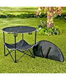 The Lakeside Collection Black Folding Picnic Table Shelf –