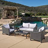 Caspian 5 Piece Outdoor Wicker Furniture Patio Chat Set Caspian 5 Piece Outdoor Wicker Furniture Patio Chat Set
