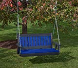 4FT-BLUE-POLY LUMBER Mission Porch Swing Heavy Duty EVERLASTING PolyTuf HDPE – MADE IN USA – AMISH CRAFTED Review