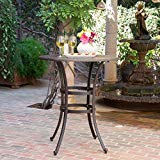 Calandra Outdoor 37 Inch Bronze Cast Aluminum Round Bar Table Calandra Outdoor 37 Inch Bronze Cast Aluminum Round Bar Table