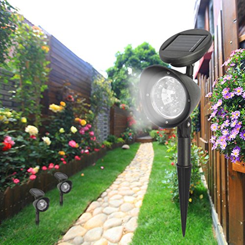 LiPing 3LED Spotlight Outdoor Decorative Lights-Solar Power Light Path Way Wall Landscape Mount Garden Fence Lamp Outdoor (1PC) Review