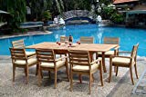 New 9 Pc Luxurious Grade-A Teak Dining Set – 94″ Rectangle Table And 8 Travota Stacking Arm Chairs #WHDSTV8 Review New 9 Pc Luxurious Grade-A Teak Dining Set – 94″ Rectangle Table And 8 Travota Stacking Arm Chairs #WHDSTV8 Review