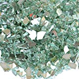 Onlyfire Reflective Fire Glass Natural Propane Fire Pit, Fireplace Gas Log Sets, 10-Pound, 1/4-Inch, Light Green Review