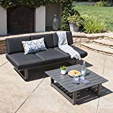 Brandy Outdoor Sofa w/Coffee Table & Water Resistant Cushions (Dark Grey/Grey) For Sale Brandy Outdoor Sofa w/Coffee Table & Water Resistant Cushions (Dark Grey/Grey) For Sale
