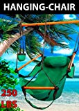 New Hammock Hanging Chair Air Sky Swing Outdoor Chair Solid Wood 250lbs (Green)