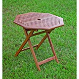 International Caravan Highland Acacia 30 in. Folding Patio Dining Table For Sale International Caravan Highland Acacia 30 in. Folding Patio Dining Table For Sale