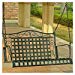 International Caravan Mandalay Iron Patio Porch Swing in Antique Black