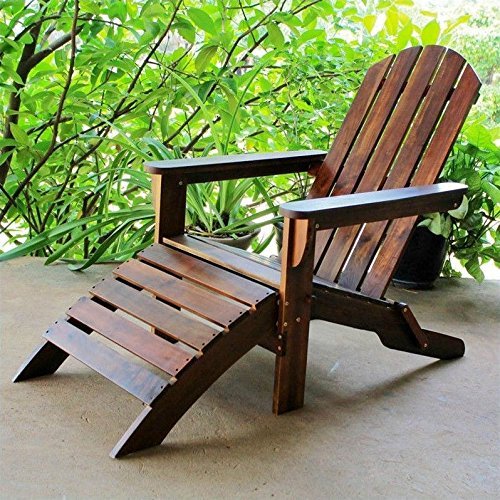 International Caravan VF-4105-IC Furniture Piece Outdoor Adirondack Chair with Footrest