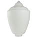 WHITE ACORN LIGHT GLOBE FIXTURE 4 inch OUTDOOR POST POLE LIGHTING REPLACEMENT NECK
