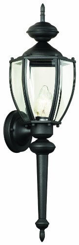 Thomas Lighting SL94767 Park Avenue Collection 1 Light Outdoor Wall Sconce, Matte Black