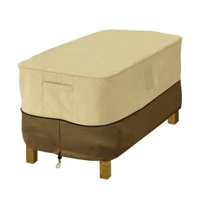 Classic Accessories Veranda Ottoman Side Table Cover Rect Pebble Lrg