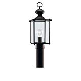 Sea Gull Lighting 8257-12 Jamestowne One-Light Post Lantern with Clear Beveled Glass, Outdoor, Black Review