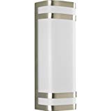 Progress Lighting P5806-09 2-Light Energy Efficient Compact Fluorescent Linear Lantern, Brushed Nickel
