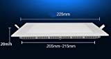 Ultraslim LED Panel Recessed Spotlights Light Recessed Lamp Light (Warm White, 18W Square)