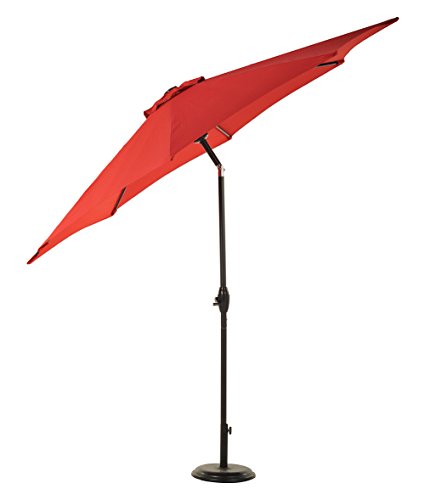 9' Patio Umbrella,Outdoor Market Umbrella with Crank and Air Vented Top,Ribbed-8, Beige