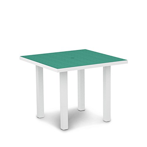 Euro Square Dining Table Finish: Textured White Aluminum Frame / Aruba Review