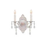 Crystorama 5022-AW-CL-MWP Crystal Accents Two Light Sconces from Sutton collection in Whitefinish, 5.50 inches Crystorama 5022-AW-CL-MWP Crystal Accents Two Light Sconces from Sutton collection in Whitefinish, 5.50 inches