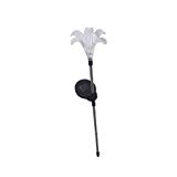 Solar Powered LED Light Color Changing Crystal Flower Path Lamp Outdoor Garden