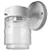 Sunlite ODI1050 7-Inch Wall Mount Jar Outdoor Fixture, White Finish with Clear Glass