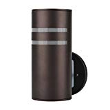 Outdoor Wall Lamp,Naturous PLW05 Waterproof Cylinder Porch Light, Modern Outdoor Lighting, UL US Listed, Painted Brown Wall Sconce, Suitable for Villa For Sale