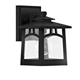 Park Harbor PHEL1100BLK Textured Black Carytown 9″ Tall Single Light Outdoor Wall Sconce