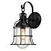 Westinghouse 6347100 Tavern One-Light Outdoor Wall Fixture, Textured Black Finish with Clear Seeded Glass