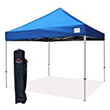 UNIQUECANOPY 300D Classic 10×10 Ez Pop up Canopy Instant Tent Outdoor Party Portable Folded Commercial shelter, with Wheeled Carrying Bag Steel Blue For Sale