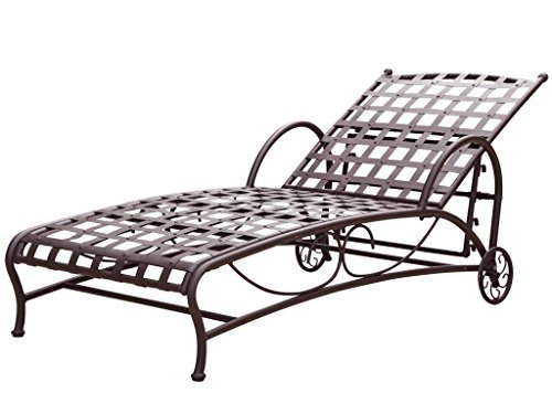 International Caravan Santa Fe Nailhead Multi-Position Chaise Lounge Matte Brown