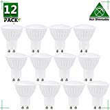 GU10 7w LED Bulbs, Equal to 65W Halogen Bulbs, 7W 700 Lumen 120°Beam Angle, 4000K Natural White Bulb, LED Light Bulbs, erfect Standard GU10 base Size, Recessed Lighting, Track Lighting 12 Pack