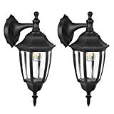 Cheap FUDESY Outdoor LED Wall Lanterns – Special Handling Anti-Corrosion Durable Plastic Material, Waterproof Exterior Wall Light Fixtures for Front Porch, Yard, Garage, etc. – 2 Pack
