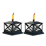 TIKI 5.5 in. Petite Lantern Metal Table Torch Black (2-Pack) TIKI 5.5 in. Petite Lantern Metal Table Torch Black (2-Pack)