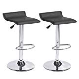 Mecor Leather barstools Adjustable Swivel Bar Chairs,Set of 2,Black Review