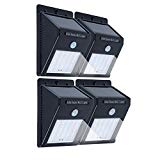 Cheap Aokairuisi Solar Light 20 LED Wireless Waterproof Motion Sensor Light for Outdoor Patio Path Driveway Porch Garden Yard, 4 Pack