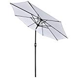 9 ft Outdoor Patio Tilt Table Umbrella White 9 ft Outdoor Patio Tilt Table Umbrella White