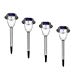 Solar Lights Outdoor Garden Pathway Lights - Drunze IP44 Waterproof 8 Lumens,Polygonal Star Pattern,Stainless Steel 4-Pack