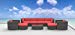 Urban Furnishing - FIJI 9pc Modern Outdoor Wicker Patio Furniture Modular Sofa Sectional Set, Fully Assembled - coral red