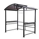 8 x 5 Denver Steel Hardtop Grill Gazebo with Polycarbonate Roof