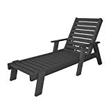 Captain Chaise Lounge with Arms Finish: Slate Grey