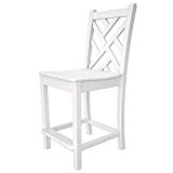 Polywood CDD101WH Chippendale White Counter Side Chair Polywood CDD101WH Chippendale White Counter Side Chair