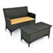 Sonax PCD-401-S Cascade Patio Sofa and Coffee Table, Charcoal Black