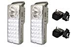 Gama Solar DLG2-972LS 8.5″ 24 LED Rechargeable Emergency Flash Light (Set of 2), White Finish For Sale Gama Solar DLG2-972LS 8.5″ 24 LED Rechargeable Emergency Flash Light (Set of 2), White Finish For Sale