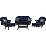 Hanover SMAR-6PC-NVY San Marino 6 Piece Patio Set, Navy Blue Outdoor Furniture Review Hanover SMAR-6PC-NVY San Marino 6 Piece Patio Set, Navy Blue Outdoor Furniture Review