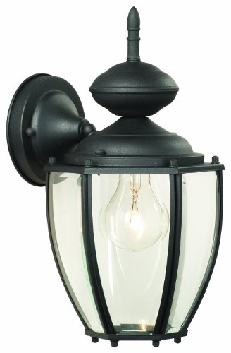Thomas Lighting SL94707 Park Avenue Collection 1 Light Outdoor Wall Sconce, Matte Black