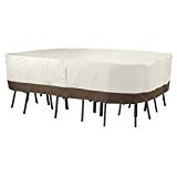 AmazonBasics Rectangular/Oval Table and Chair Set Patio Cover - X-Large AmazonBasics Rectangular/Oval Table and Chair Set Patio Cover - X-Large