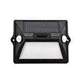Solar Motion Lights Dual Wall Security Outdoor Waterproof Sensor Wireless Twin Heads 12 LED Balcony Garden Patio Walkway Deck (Black) For Sale