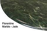 Table Cloth Round 36″ to 48″ Elastic Edge Fitted Vinyl Table Cover Florentine Marble Pattern Jade Green