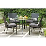Mainstays Alexandra Square 5-Piece Patio Dining Set, Grey with Leaves, Seats 4 Review Mainstays Alexandra Square 5-Piece Patio Dining Set, Grey with Leaves, Seats 4 Review
